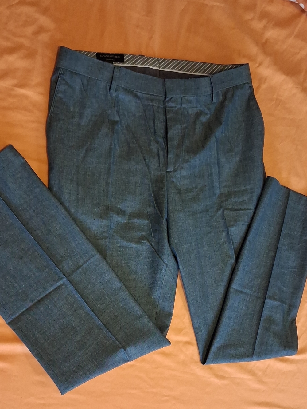 Mens Blue Dress Pants - Classic Straight Fit   '